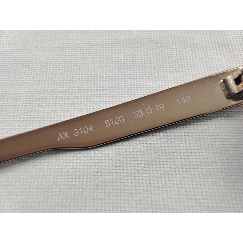 Armani Exchange AX 3104 8160 Frosted White Rose Gold Eyeglass Frames‎ 53-19-140 - Picture 5 of 10